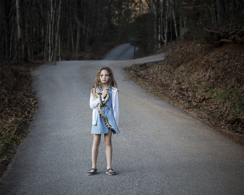 Girl with Snake, Rabun, GA 