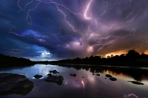 Llano River Lightening