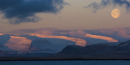 Reykjavik Moonrise