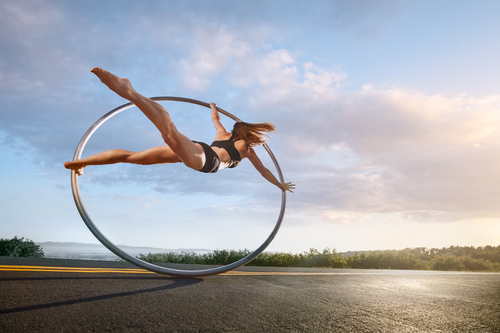 Cyr wheel on the road