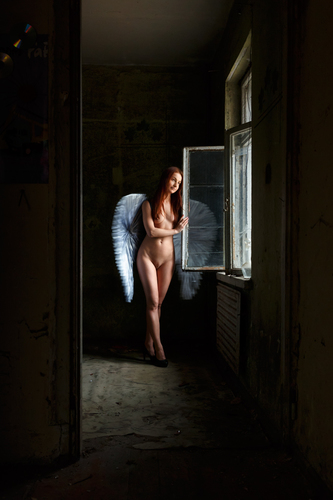 The angel of old house