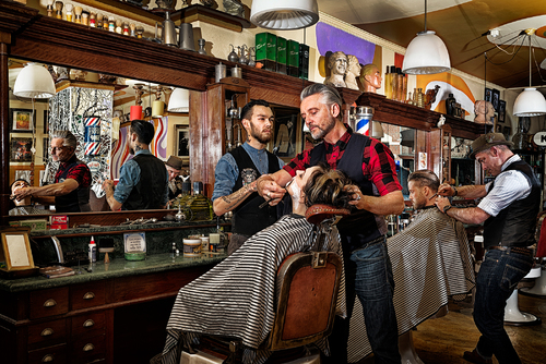 Barber (self-portrait)