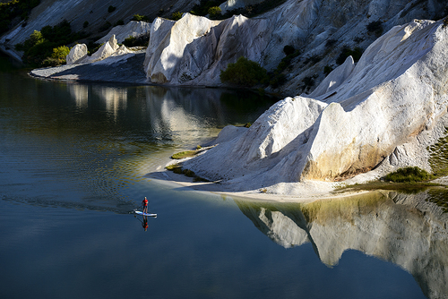 Standup paddling in paradise.
