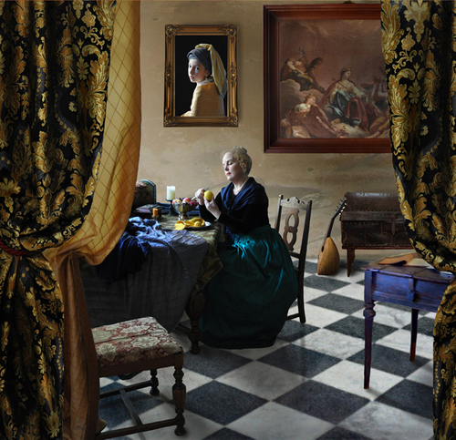 Woman Peeling Lemons