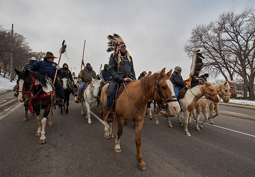 Lakota chief and his fellow Sioux riders