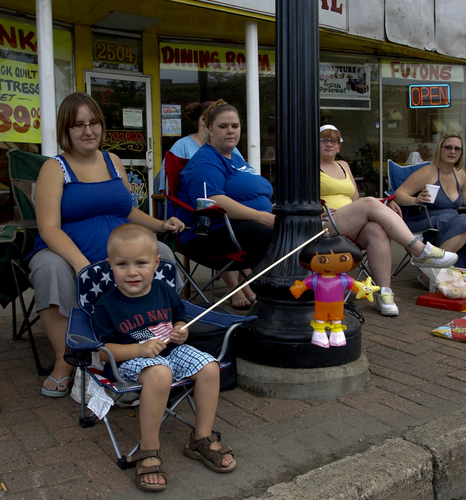 Waiting for the parade