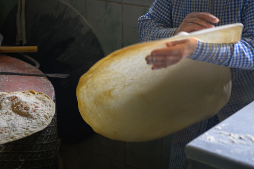 Tandir bread making
