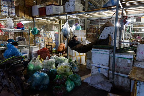 Long Bien Market in Vietnam