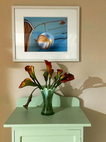 Headlight and Calla Lilies