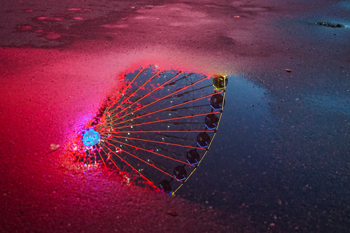 Ferris Wheel Reflection
