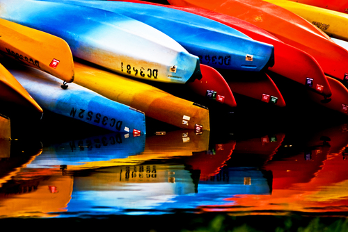 Canoe reflections