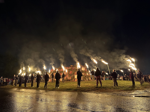 High School Pep Rally and Bonfire