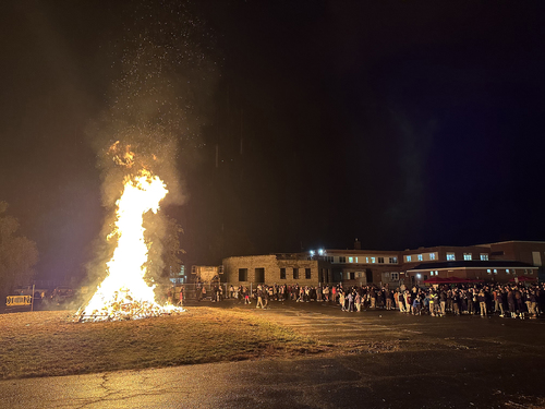 High School Pep Rally and Bonfire