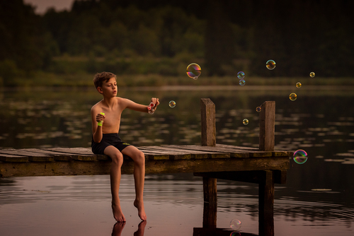 Soap bubbles magic