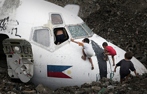 Playing in the jet plane