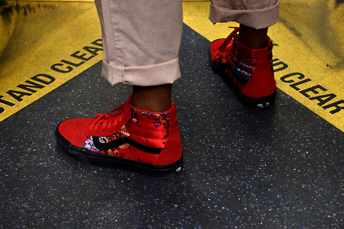red shoes