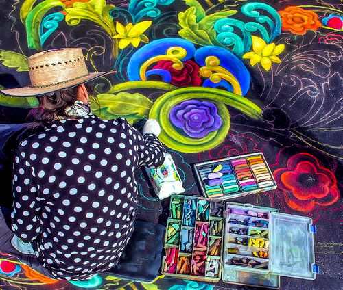 Polka Dotted Street Painter