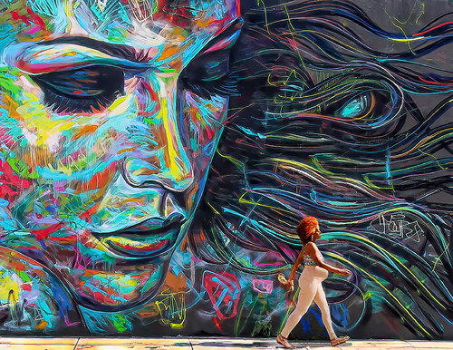 Pregnant Woman at Wynwood Walls