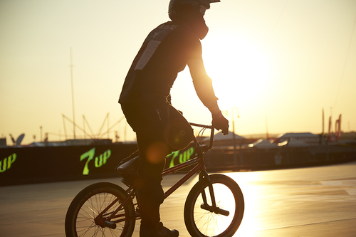 Sunset on the big air ramp