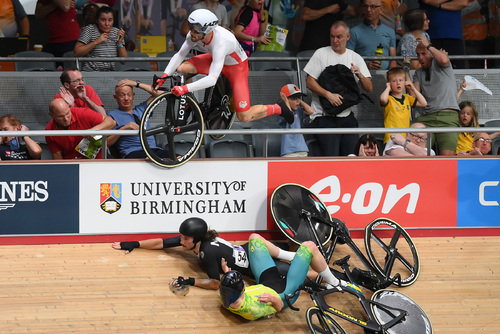 Track Cycling Crash