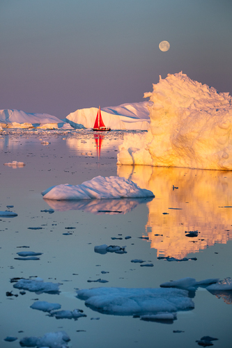 Midnight Sun in Greenland