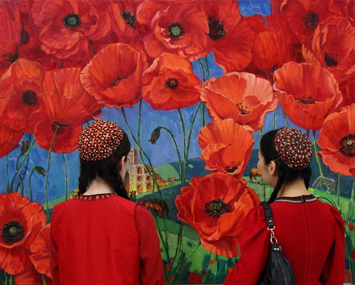 At the painting
