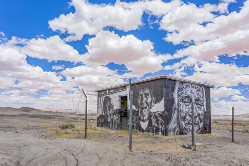 faces in the desert