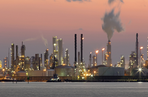 Texas City At Dusk