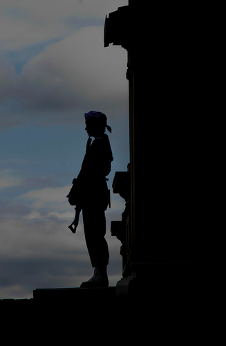 Sentry at dusk