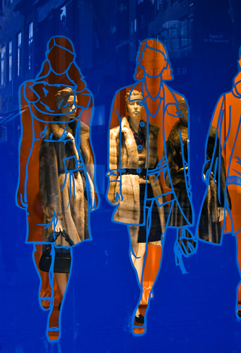Blue Window Reflections