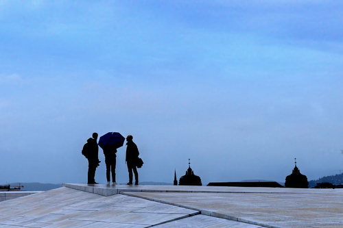On the roof