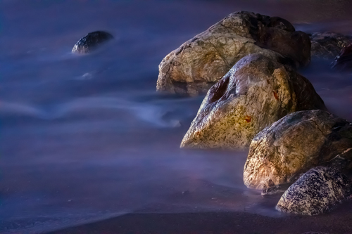 Rocks Watching Sunset