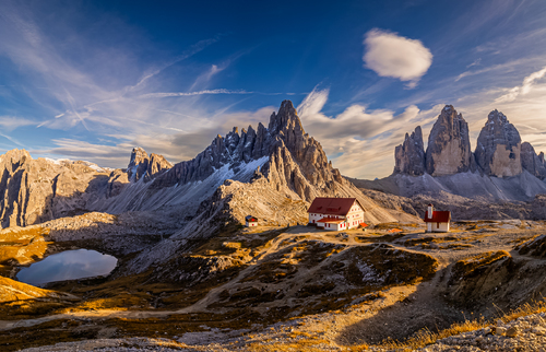 Dolomites Tre Cime Sunset
