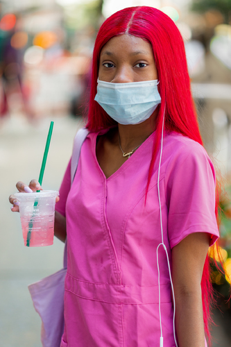Girl on Fulton Mall