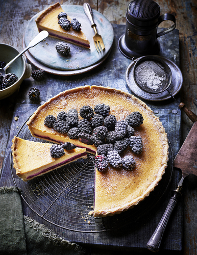 Bay and Blackberry Tart