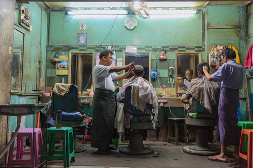 Burmese barbershop