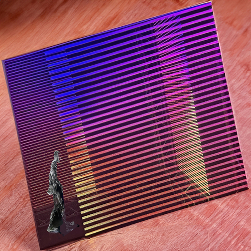 Man Walking into Abstract