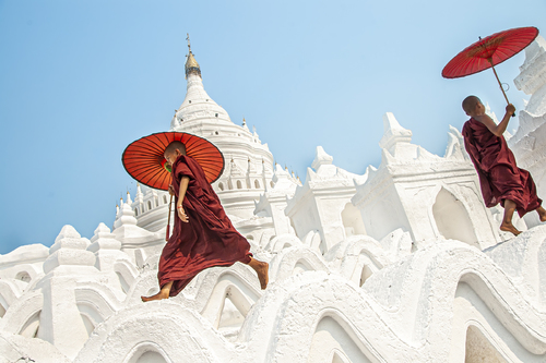 Myanmar young monks