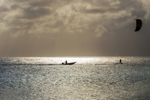 Evening Kitesurfing