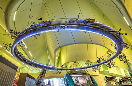 Bikes Hanging from the Ceiling
