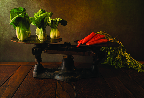Baby Bok Choy, Carrots and Scale