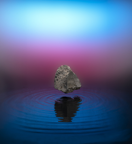 A rock in turbulent waters