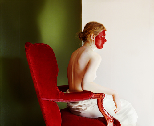 Woman with Red Face
