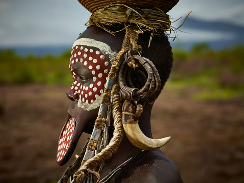 Mursi Lip Plate Woman