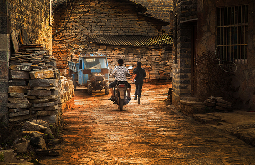 Riding Motorbike