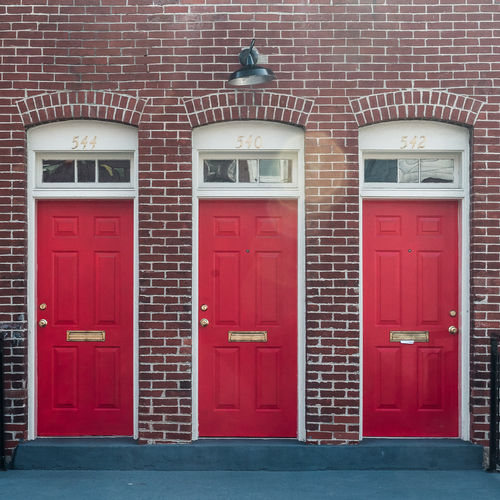 3 Red Doors