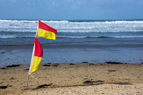 Red and yellow flag