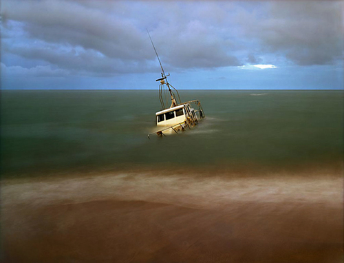 Sunken Coast Guard Boat, Sri Lanka - Tsunami Aftermath