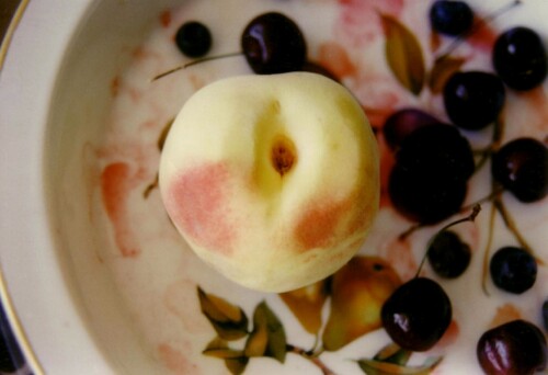 White Peach and Cherries