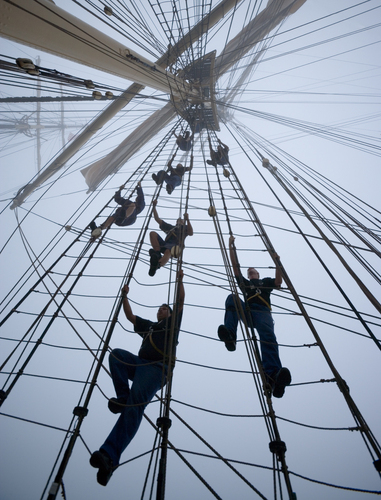 Cadets Entering the Rigging